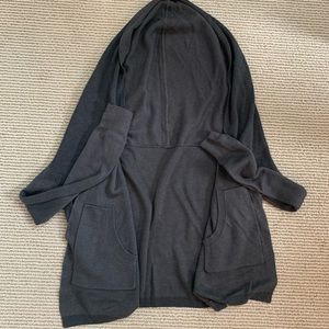 Lululemon Gray/Dark Green Open Cardigan with Pockets (Size S)